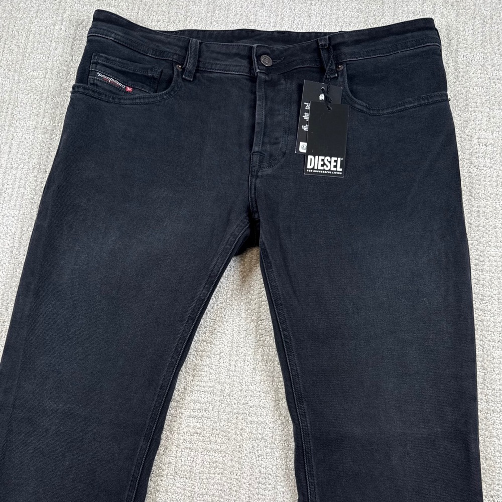NEW Diesel Mens 34x32 Black 2007 Zatiny Slim Fit Stretch Denim Jeans